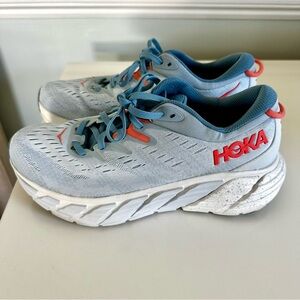 Women's HOKA Gaviota 4 Running Shoes Wide Blue Fog Sneakers Size 9.5D
